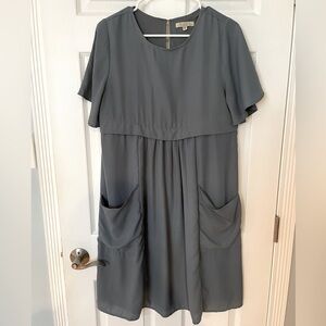Steel Blue Nursing Dress